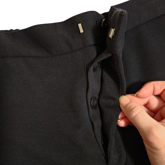 All Saints Agden Black Cropped Trouser Pants Zippered Ankle Men's 34 - Picture 8 of 13